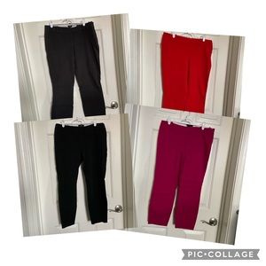 4 pair of J. Crew Minnie Pants